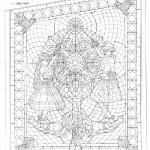 Final Drawing, before the numbers were placed to identify each individual piece for cutting and placement in the mural.