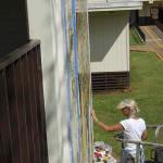 Calley cleaning grout