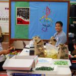 Parents, Assistants, and here in the center, DOE Art Resource Teacher, Evan Tottori, all worked together
