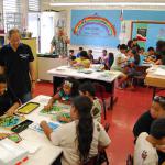 The students became so involved, there were sometimes two classes in the studio at once.