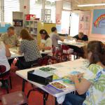 After the students were finished, parents, teachers and staff finished the remaining details on the works of arts.